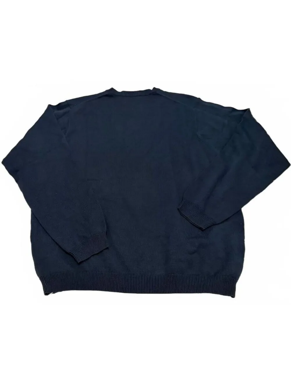 Vintage Eddie Bauer Sweater Men Extra Large Blue supima cotton V Neck Pullover